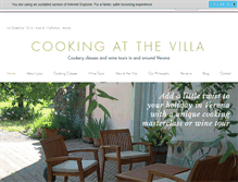 Tablet Screenshot of cooking-at-the-villa.com